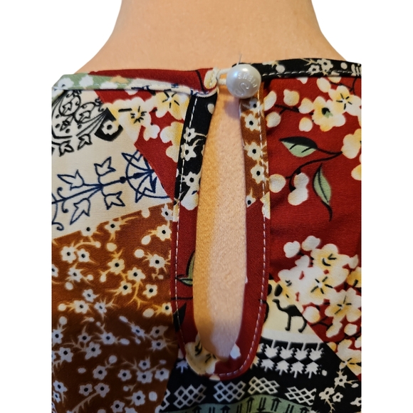 SHEIN VCAY Plus Patchwork Print Halter Top 4X - Picture 11 of 12